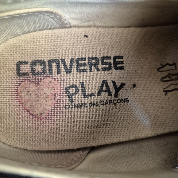 Comme Des Garcons Converse Womens 9 Black Low Top Sneakers - Picture 8 of 12